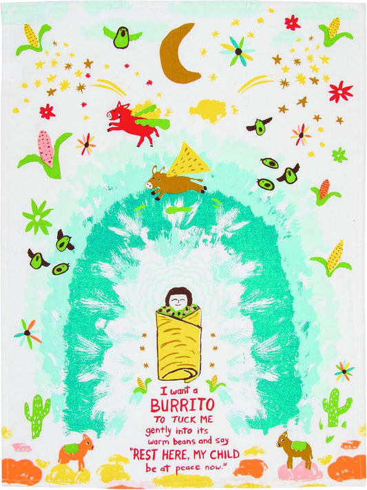 Blue Q Kitchen Towel, Funny Burrito saying!