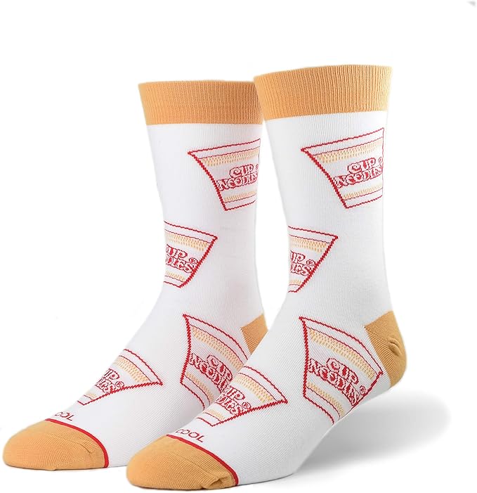 Cool Socks, Unisex, Food, Chinese Asian Noodles, Crew, Novelty Silly Funny Retro