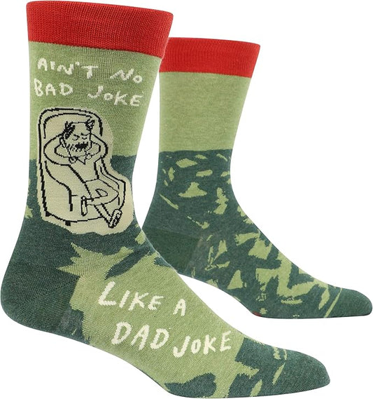 Blue Q Men's socks, Size 7-12, "Ain't No Bad Joke, Like a DAD JOKE"