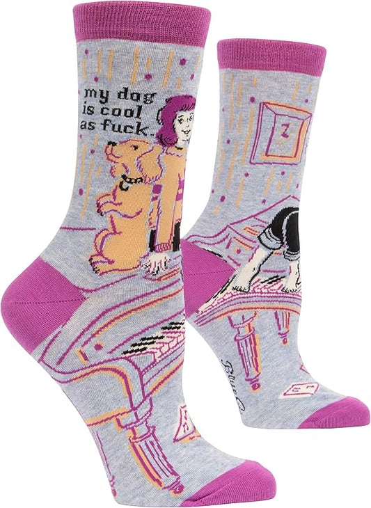 Blue Q women's socks, Size 5-10, "My Dog is Cool as Fuck"