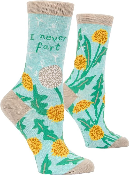 Blue Q women's socks, size 5-10, "I never Fart"