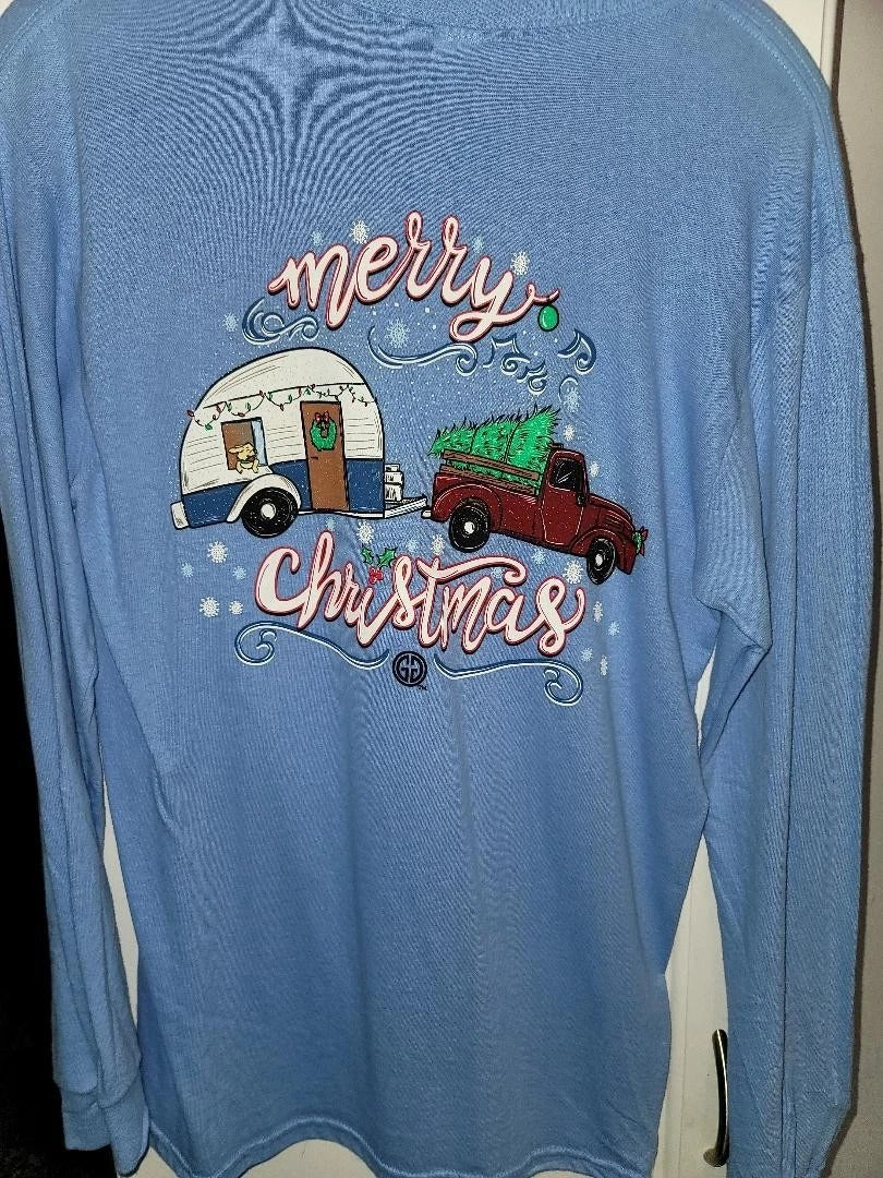New Girlie Girl Camping Christmas Long Sleeve T-Shirt