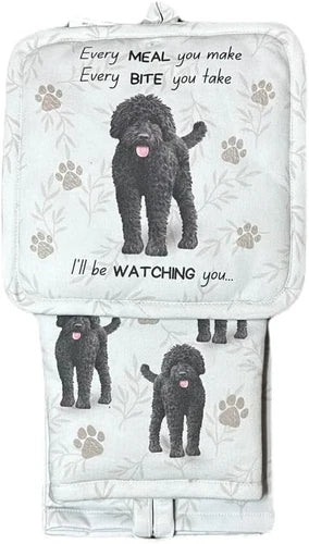 Labradoodle 3-Piece Kitchen Set - Oven Mitt, Pot Holder & Kitchen Towel Set