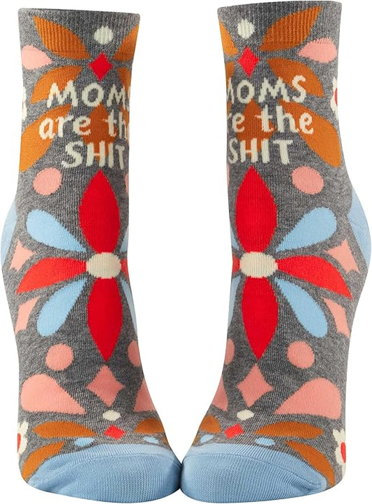 Blue Q Women's socks, Size 5-10, "Moms are the Shit"