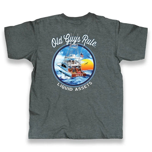 New OLD GUYS RULE T SHIRT Liquid Assets Fishing Boat Shirt