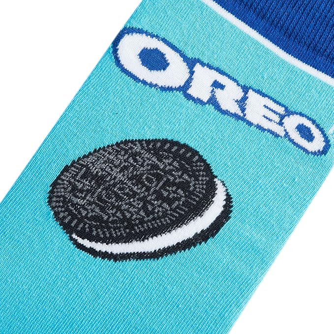 Cool Socks Novelty Crew Socks Men's Women's, Oreo Cookies, Graphic Print, Large