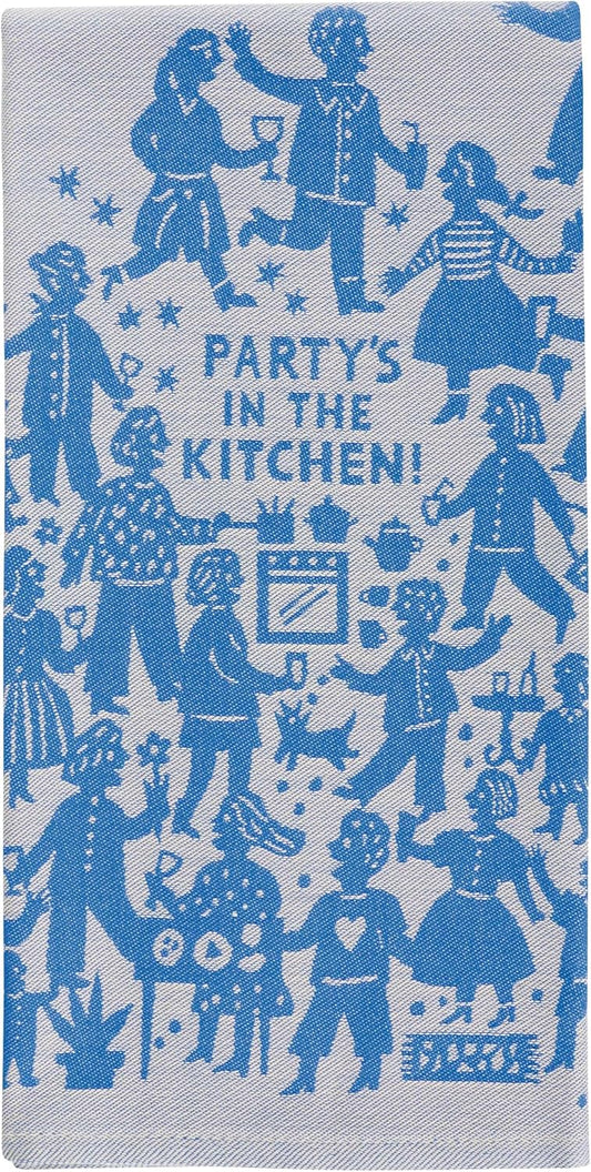 Blue Q Kitchen Towel, Funny - Party's in the Kitchen!