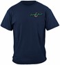 Striped Bass Fish Beyond The Break Fishing 100% Cotton Navy T-Shirt