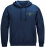 Striped Bass Fish Beyond The Break Fishing 8oz 50/50 Navy Hooded Sweat Shirt