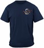 Shark Off Shore Fishing Fishing 100% Cotton Navy T-Shirt