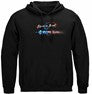 Patriotic Sailfish Fishing 8oz 50/50 Black Hooded Sweat Shirt