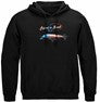 Patriotic Tarpon Fishing 8oz 50/50 Black Hooded Sweat Shirt