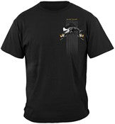 Black Flag Patriotic Mahi Mahi Fishing 100% Cotton Black T-Shirt