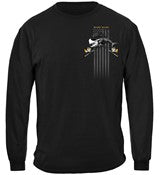 Black Flag Patriotic Mahi Mahi Fishing 100% Cotton Black Long Sleeve T-Shirt