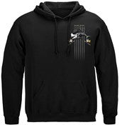 Black Flag Patriotic Mahi Mahi Fishing 8oz 50/50 Black Hooded Sweat Shirt