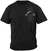 Black Flag Patriotic Sailfish Fishing 100% Cotton Black T-Shirt