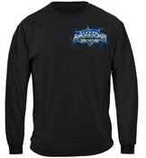 American's Electrician Blue Collar Worker 100% Cotton Black Long Sleeves T-Shirt