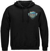 American's Trucker Blue Collar Worker 8oz 50/50 Black Hooded Sweat Shirt
