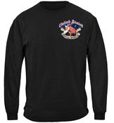 American's Postal Blue Collar Worker 100% Cotton Black Long Sleeve T-Shirt