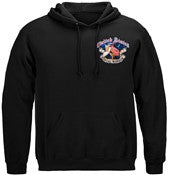 American's Postal Blue Collar Worker 8oz 50/50 Black Hooded Sweat Shirt