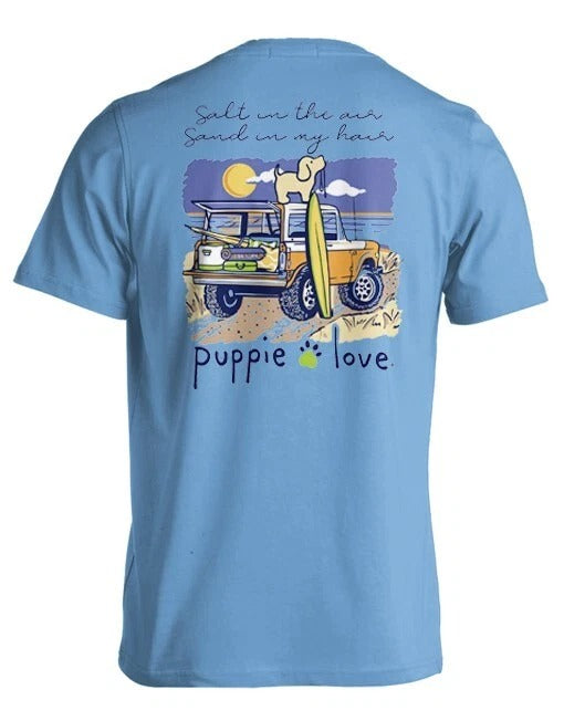 New PUPPIE LOVE SALT in the Air Sand in my Hair  PUP  T-SHIRT