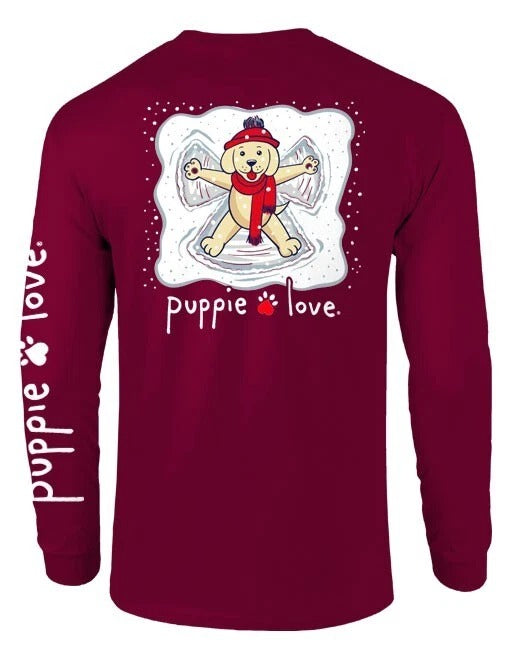 New PUPPIE LOVE SNOW ANGEL PUP LONG SLEEVE
