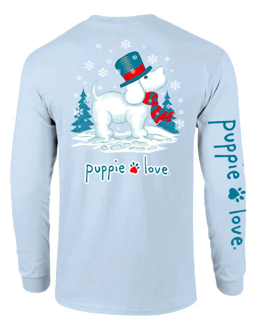 Puppie Love Long Sleeve shirt, Snowman Pup