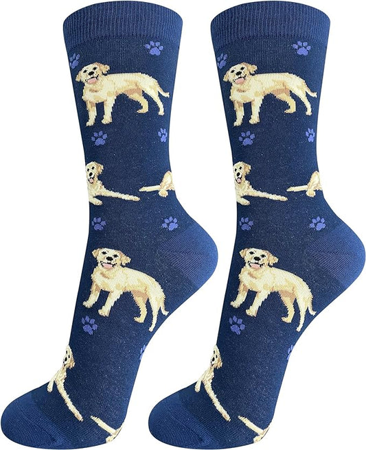 Happy Tails Yellow Labrador Lab Socks Pet Lovers Soft Socks One Size Fit Most